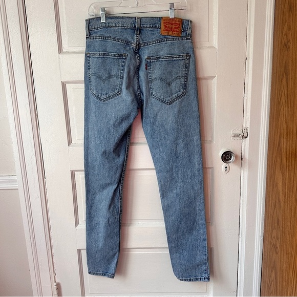 Levi’s Men’s 512 Straight Leg Jeans Ripped Light Wash Denim 30/32 Casual - Picture 11 of 15